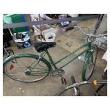 VINTAGE JOHN DEERE BICYCLE W BASKET
