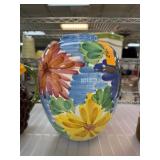 LARGE HAND PAINTED POTTERY VASE