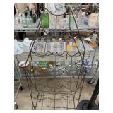 LARGE IRON WINE BOTTLE HOLDER