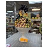 LARGE ITALIAN CERAMIC MAJOLICA FRUIT DECOR