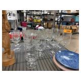LARGE SET OF LENOX MOONSPUN GLASSES