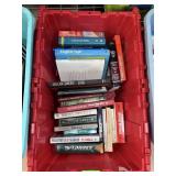 LARGE BIN OF MIXED BOOKS