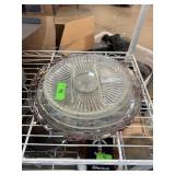 LOT OF MIXED GLASS PLATTERS / RELISH DISH