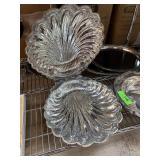 LARGE SILVERPLATE SHELL BUFFET SERVER