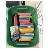 LARGE BIN OF MIXED VINTAGE BOOKS