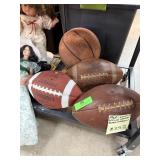 LOT OF VINTAGE FOOTBALLS 1 IS 1960S