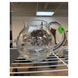 PRETTY ETCHED GLASS PITCHER
