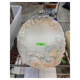 LARGE ITALIAN CERAMIC SERVING PLATTER TRAY