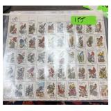 LARGE SHEET OF STAMPS BIRDS