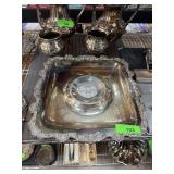 LG POOLE SILVERPLATE CHIP / DIP SNACK SERVER