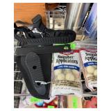 LOT OF MIXED GUN RELATED ITEMS BLUE APPLICAOTRS +