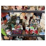 CONTENTS OF SHELF LARGE LOT OF CHRISTMAS