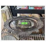 LARGE SILVERPLATE SERVING PLATTER BUTTER HOLDER