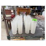QTY 24 FROSTED GLASS TUMBLERS