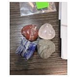 LOT OF CARVED SEMI PRECIOUS STONES
