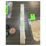 CHINESE METAL SCROLL WEIGHT SIGNED