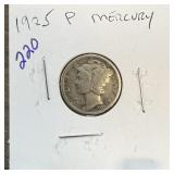 1925 MERCURY SILVER DIME