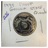 1999 PROOF GEORGIA STATE QUARTER