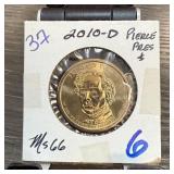 2010-D PIERC PRESIDENTIAL DOLLAR UNC
