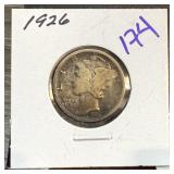 1926 MERCURY SILVER DIME