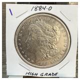 1884-O MORGAN SILVER DOLLAR HIGH GRADE