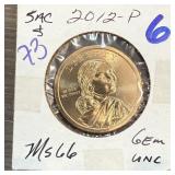 2012 SACAGAWEA DOLLAR UNC COIN