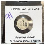 FRANKLIN MINT STERLING SILVER DECLARATION SIGNER