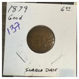 1879 INDIAN HEAD PENNY CENT SCARCE