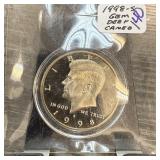 1998-S GEM DEEP CAMEO JFK HALF DOLLAR PROOF