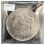1889 MORGAN SILVER DOLALR