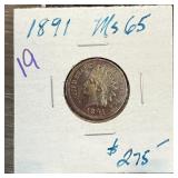1891 INDIAN HEAD PENNY VERY HIGH GRADE LOOK @ BOOK