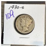 1930-S MERCURY SILVER DIME