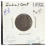 1892 INDIAN HEAD PENNY CENT