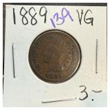 1889 INDIAN HEAD PENNY CENT