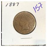 1887 INDIAN HEAD PENNY CENT