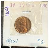 1948-D WHEAT PENNY CENT UNC