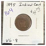 1895 INDIAN HEAD PENNY CENT