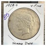 1928-S PEACE SILVER DOLLAR SCARCE DATE
