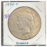 1935-S PEACE SILVER DOLLAR SCARCE