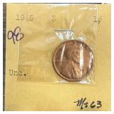 1945-S WHEAT PENNY CENT UNC HIGH GRADE