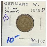 1949-D GERMANY 5 PFENNIG
