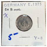 1975 GERMANY UNC 1 PFENNIG