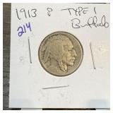1913 TYPE 1 BUFFALO NICKEL
