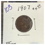 1907 INDIAN HEAD PENNY CENT