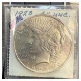 1923 PEACE SILVER DOLLAR BETTER