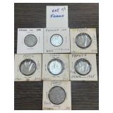 7 MIXED FRENCH COINS