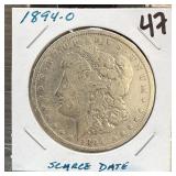 1894-O MORGAN SILVER DOLLAR SARCE DATE