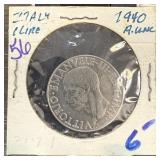 1940 ITALY 1 LIRE AU