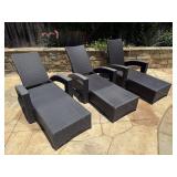 3PC MATCHED PATIO LOUNGE CHAIRS 3PC MATCHED PATIO LOUNGE CHAIRS