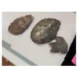 3pc NATIVE AMERICAN ARROWHEADS / SPEAR TIPS 3pc NATIVE AMERICAN ARROWHEADS / SPEAR TIPS